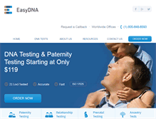 Tablet Screenshot of easy-dna.com